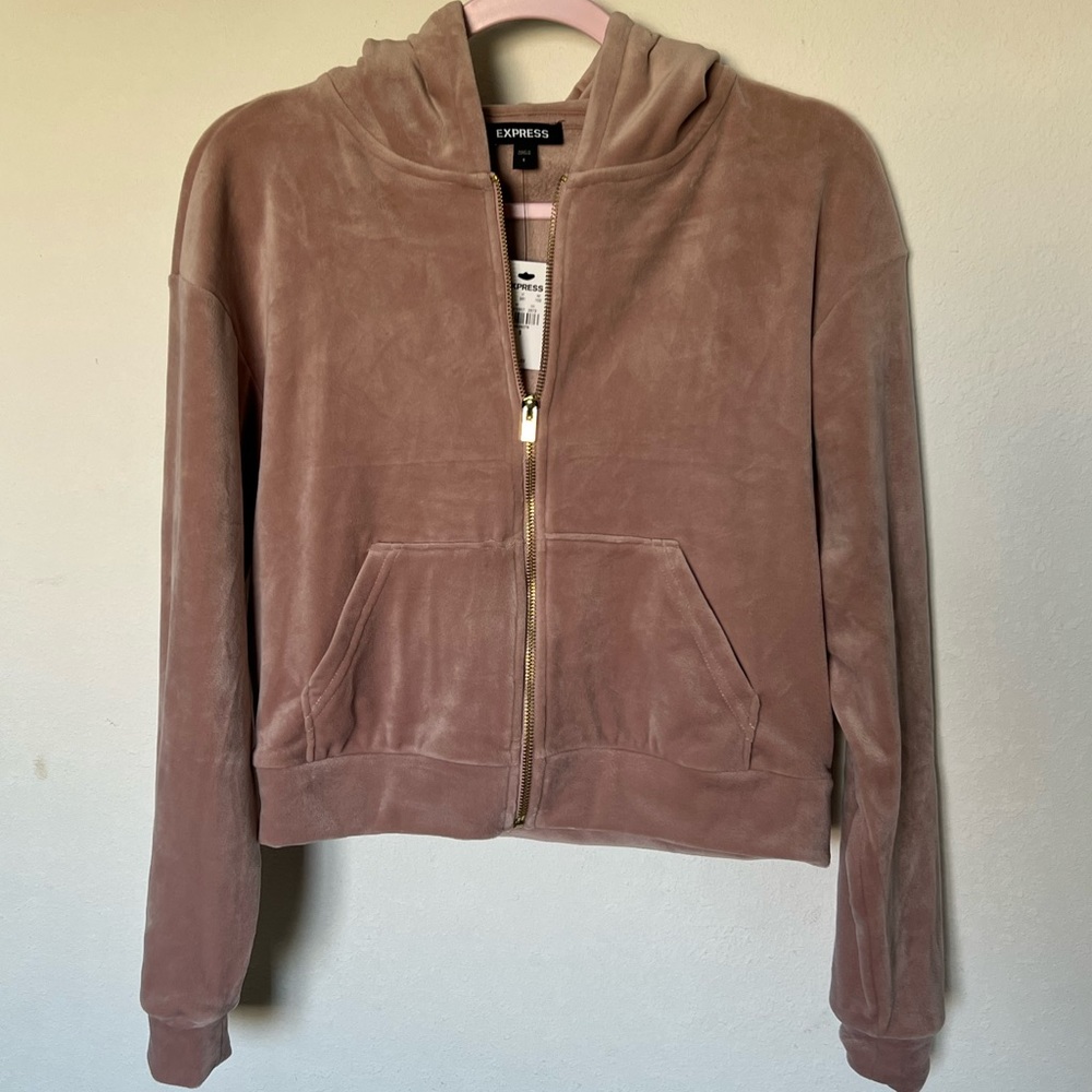 Express- Crop Zip up sweater